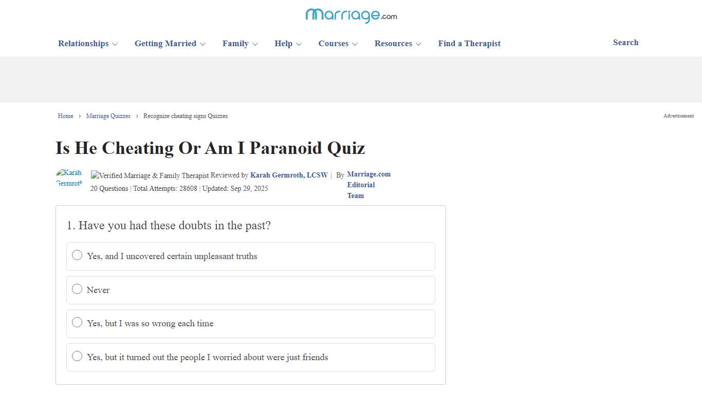 Is He Cheating Or Am I Paranoid Quiz